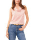 ფოტო #1 პროდუქტის Women's Printed Sleeveless Cowlneck Top