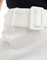 Фото #4 товара ASOS DESIGN ponte pelmet mini skirt with belt in white