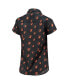 Women's Orange Baltimore Orioles Floral Button Up Shirt