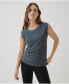 ფოტო #1 პროდუქტის Plus Size Cotton Tissue Slub Muscle Tee