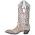 Фото #4 товара Corral Boots Studded TooledInlay Snip Toe Cowboy Womens Off White Dress Boots A