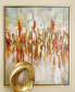 Canvas Abstract Framed Wall Art with Gold-Tone Frame, 39" x 2" x 39"