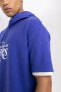 Erkek T-shirt Mavi B3895ax/pr488