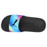 Фото #4 товара Puma Cool Cat Dark Prismatic Bx Slide Womens Blue, Multi Casual Sandals 3836320