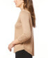 Women's Ruched-Sleeve Funnel-Neck Sweater