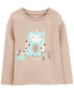 Toddler Owl Cotton Blend Graphic Tee 2T