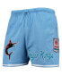 Фото #3 товара Men's Light Blue Miami Marlins City Edition Mesh Shorts