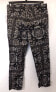 PacSun Mens Lightweight Drawstring Straight Leg Pants Black Paisley Size S