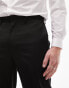 Topman wool mix slim suit trouser in black