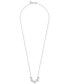 ფოტო #4 პროდუქტის Diamond Bezel Five Stone Adjustable 18" Collar Necklace (1/2 ct. t.w.) in Sterling Silver or 14k Gold-Plated Sterling Silver