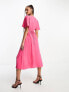 Фото #2 товара Nobody's Child Dee Dee linen blend midi dress in pink