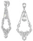 ფოტო #2 პროდუქტის Rhodium-Plated Mixed Crystal Clip-On Chandelier Earrings