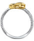 ფოტო #5 პროდუქტის Diamond Twist Ring (1/3 ct. t.w.) in 14k White & Yellow Gold