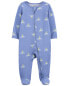 Baby Bee Print Zip-Up PurelySoft Sleep & Play Pajamas Preemie (Up to 6lbs)