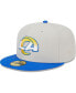 Фото #1 товара Men's Khaki, Royal Los Angeles Rams Super Bowl Champions Patch 59FIFTY Fitted Hat