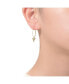 14K Gold Plated Cubic Zirconia Hoop Earrings