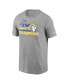 Фото #3 товара Men's Heather Gray Los Angeles Rams 2-Time Super Bowl Champions T-shirt