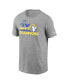 Men's Heather Gray Los Angeles Rams 2-Time Super Bowl Champions T-shirt