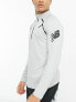 New Balance Tenacity Grit 1/4 zip long sleeve football top in grey