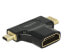 Фото #2 товара Delock HDMI-A/HDMI Mini-C+ Micro-D - F/M+M - HDMI - Mini-HDMI + Micro-HDMI - Female - Male - Gold - 3840 x 2160 pixels