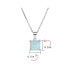 Фото #3 товара Dainty 4 Prong Set 1.25 CT Solitaire Square Princess Cut White Synthetic Opal Pendant Necklace For Women Sterling Silver