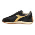 Diadora Equipe Mad Italia Luna Lace Up Womens Black, Gold Sneakers Casual Shoes