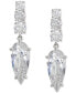 ფოტო #1 პროდუქტის Rhodium-Plated Cubic Zirconia Drop Earrings, Created for Macy's