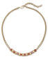 Фото #1 товара On 34th gold-Tone Mixed Bead Double Chain Necklace, 16" + 2" extender, Created for Macy's