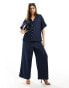 Nobody's Child Roxy denim resort boxy shirt co-ord in navy Синий, 38 - фото #2