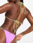 Candypants contrast string bikini bottom in lime and lilac MUILT, 44 - фото #2