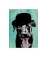 Фото #1 товара Fab Funky Black Labrador in Bowler Hat Canvas Art - 27" x 33.5"