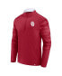 Men's Crimson Oklahoma Sooners Ringer Quarter-Zip Top