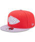 Фото #1 товара Men's Red, Lavender Kansas City Chiefs Two-Tone Color Pack 9FIFTY Snapback Hat