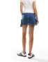 Фото #4 товара Noisy May denim mini skirt with cargo detail in blue acid wash