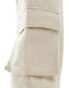 Фото #4 товара ASOS DESIGN baggy cargo trouser in heavy canvas in stone