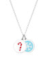 ფოტო #1 პროდუქტის Candy Cane & Mini Snowflake Necklace in Sterling Silver