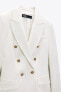 Фото #23 товара Двубортный пиджак приталенного кроя ZARA