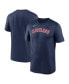 Фото #1 товара Men's Navy Cleveland Guardians New Legend Wordmark T-shirt