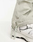 Фото #2 товара ASOS DESIGN parachute cargo trouser with tie waist in washed khaki