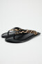 Фото #5 товара Animal print leather flat sandals