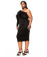 Фото #3 товара Plus Size Val Ruffled Bodycon Dress