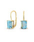 ფოტო #3 პროდუქტის Traditional 4.50 CTW Gemstone Emerald Cut Drop Earrings For Women Hinge Lever Back Yellow Gold Plated .925 Sterling Silver