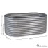 Фото #3 товара Galvalume Steel Oval Raised Garden Bed - Silver - 79 in x 32 in