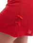 Фото #4 товара Reclaimed Vintage mini skort with bows in red