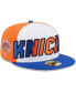 ფოტო #2 პროდუქტის Men's White, Blue New York Knicks Back Half 9FIFTY Fitted Hat