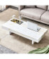 MDF Coffee Table with Marble Patterns, 47.2"x 23.6"x 12"