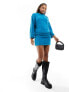 Фото #3 товара Only oversized wide sleeve fluffy jumper co-ord in bright blue