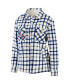 Women's Oatmeal New York Rangers Plaid Button-Up Shirt Jacket
