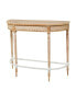 Фото #1 товара Wood Intricately Carved Floral Console Table with Woven Detail, 44" x 16" x 31"