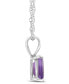 ფოტო #3 პროდუქტის Amethyst (1-5/8 ct.t.w) Pendant Necklace in 14K White Gold